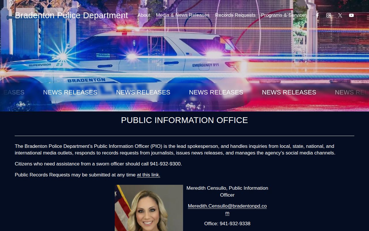Bradenton Police Department official arrest news releases in Manatee County