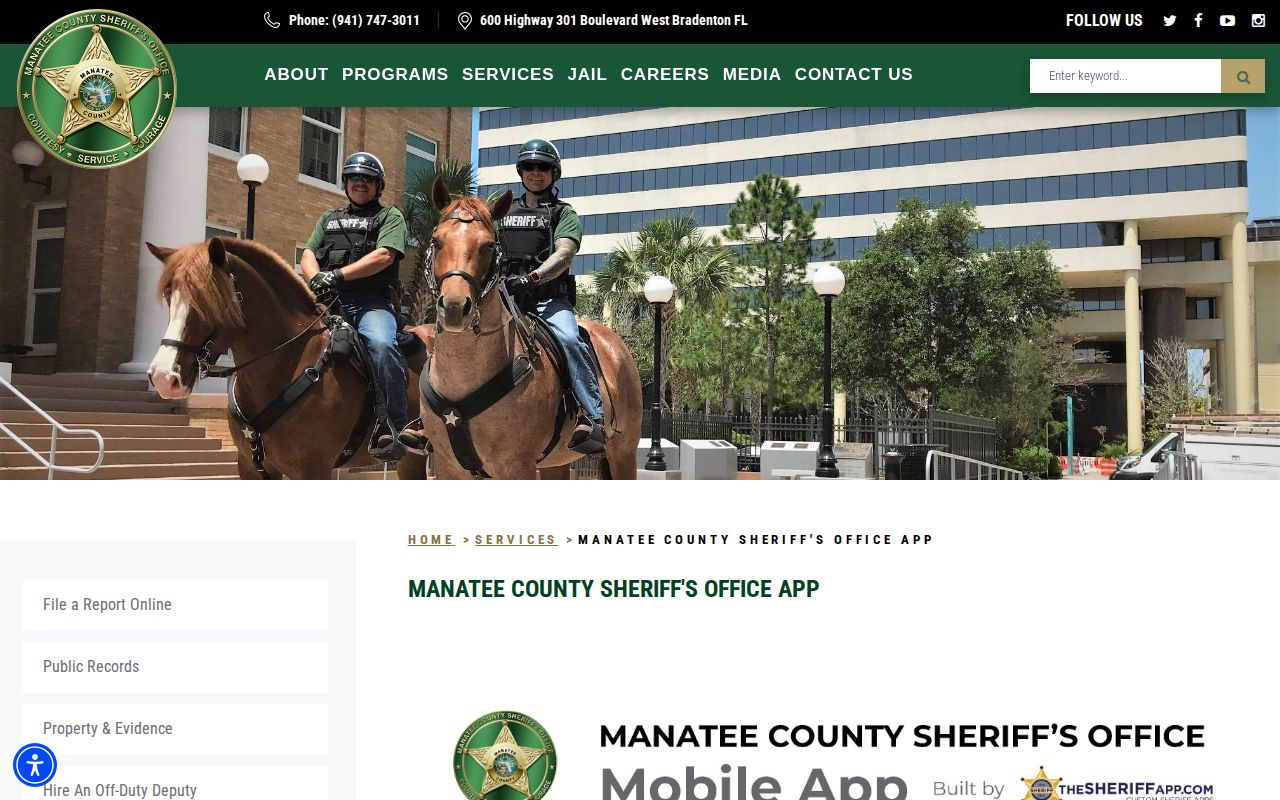 Official Manatee County sheriff app for arrest record searches